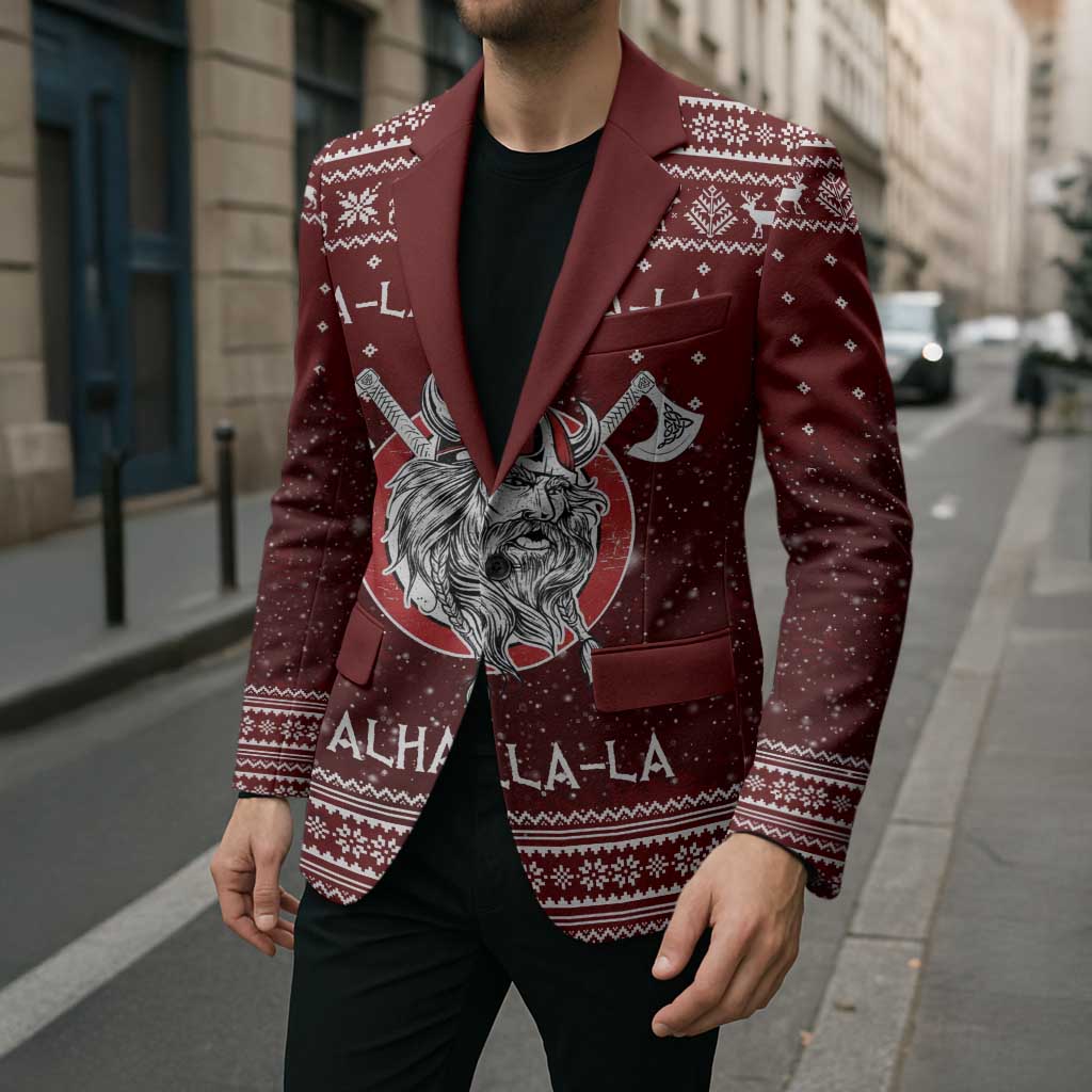 Vikings Fa La La La Christmas Blazer Xmas Holiday Patterns - Wonder Print Shop