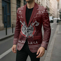 Vikings Fa La La La Christmas Blazer Xmas Holiday Patterns - Wonder Print Shop