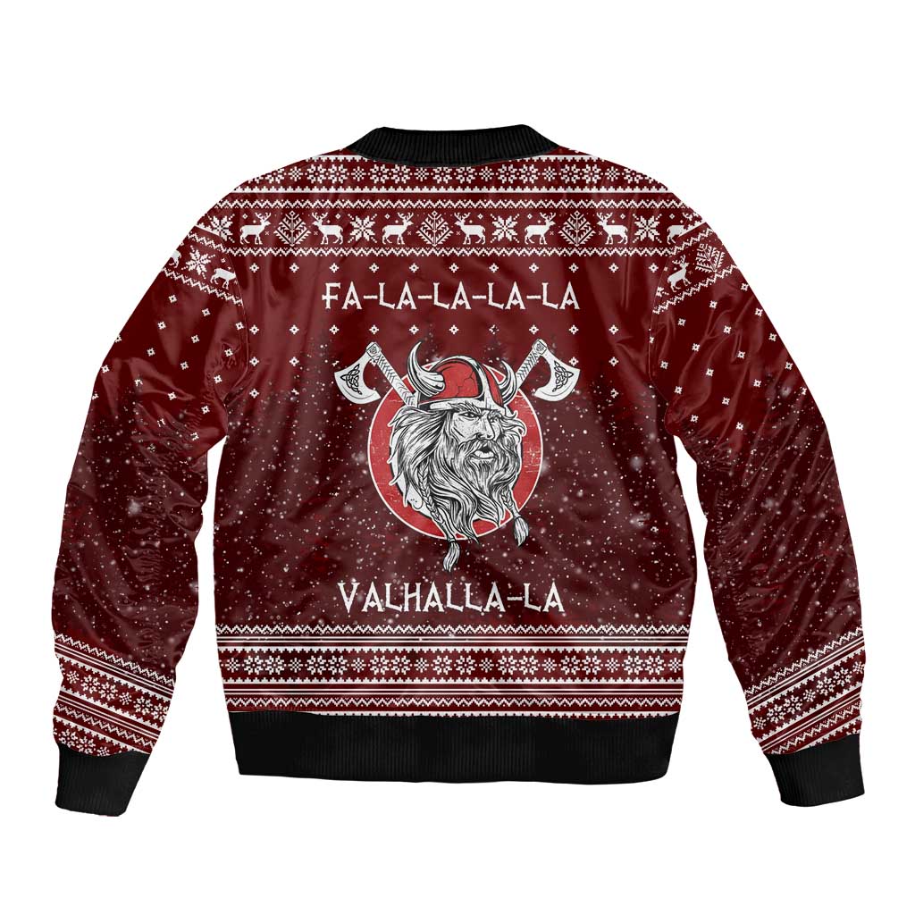 Vikings Fa La La La Christmas Bomber Jacket Xmas Holiday Patterns - Wonder Print Shop