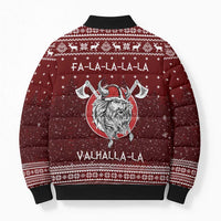 Vikings Fa La La La Christmas Bomber Puffer Jacket Xmas Holiday Patterns - Wonder Print Shop