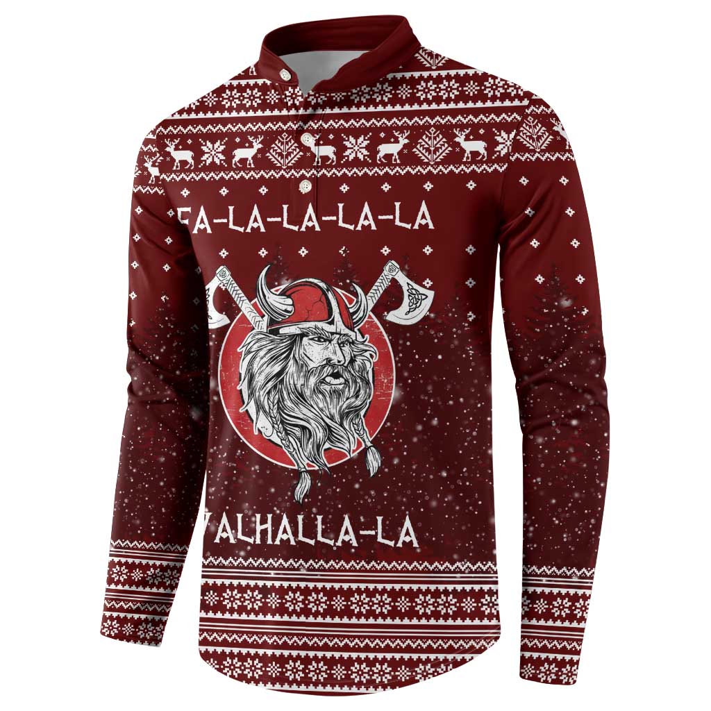 Vikings Fa La La La Christmas Button Sweatshirt Xmas Holiday Patterns - Wonder Print Shop