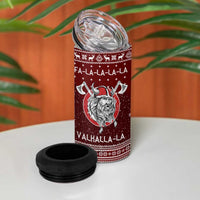 Vikings Fa La La La Christmas 4 in 1 Can Cooler Tumbler Xmas Holiday Patterns - Wonder Print Shop