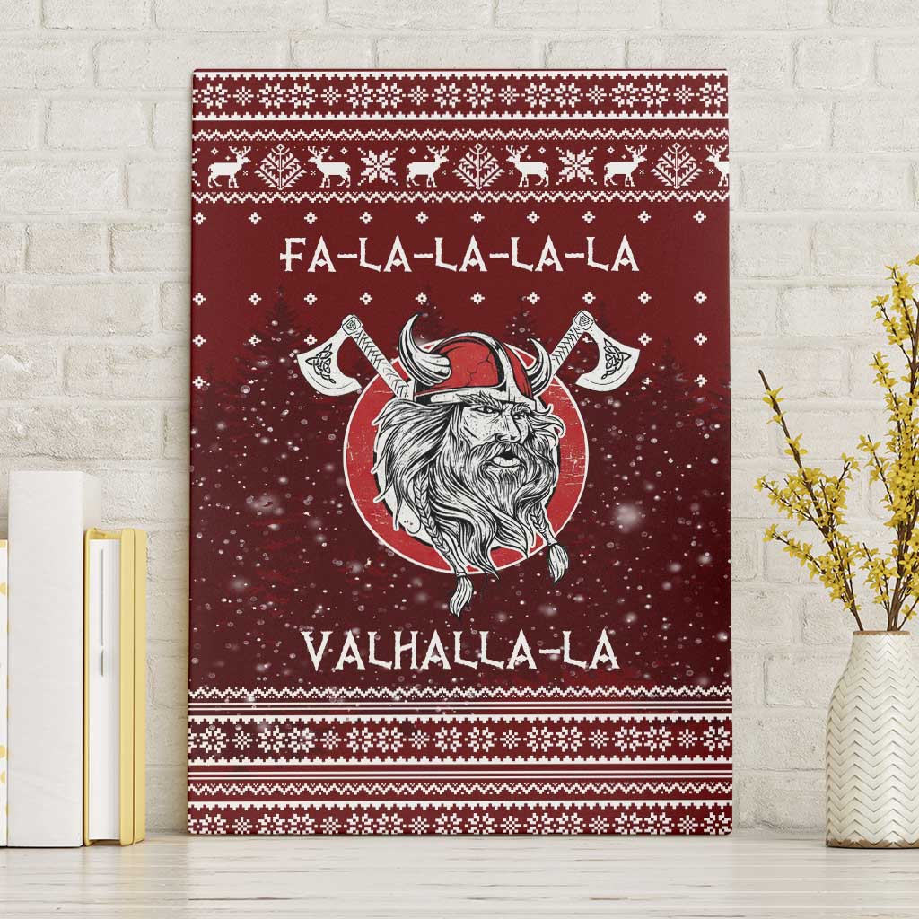 Vikings Fa La La La Christmas Canvas Wall Art Xmas Holiday Patterns - Wonder Print Shop