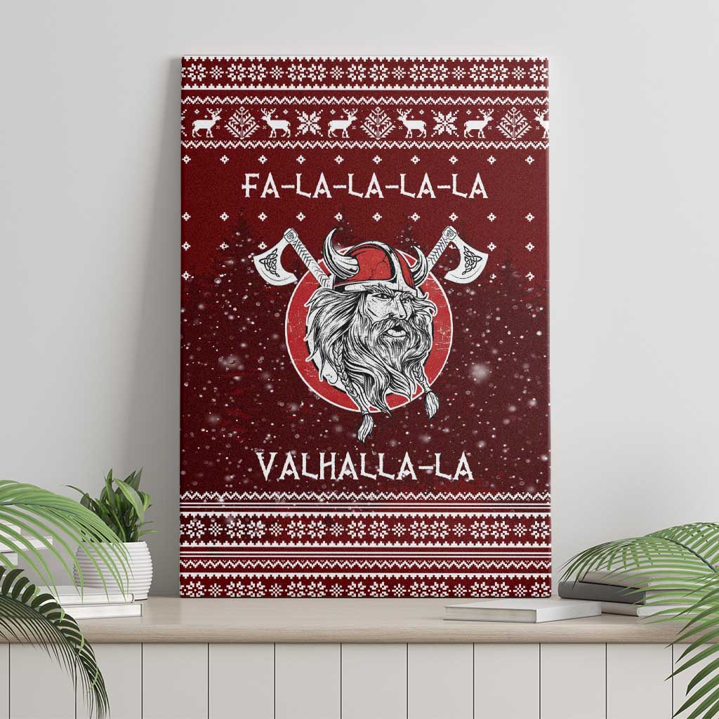Vikings Fa La La La Christmas Canvas Wall Art Xmas Holiday Patterns - Wonder Print Shop