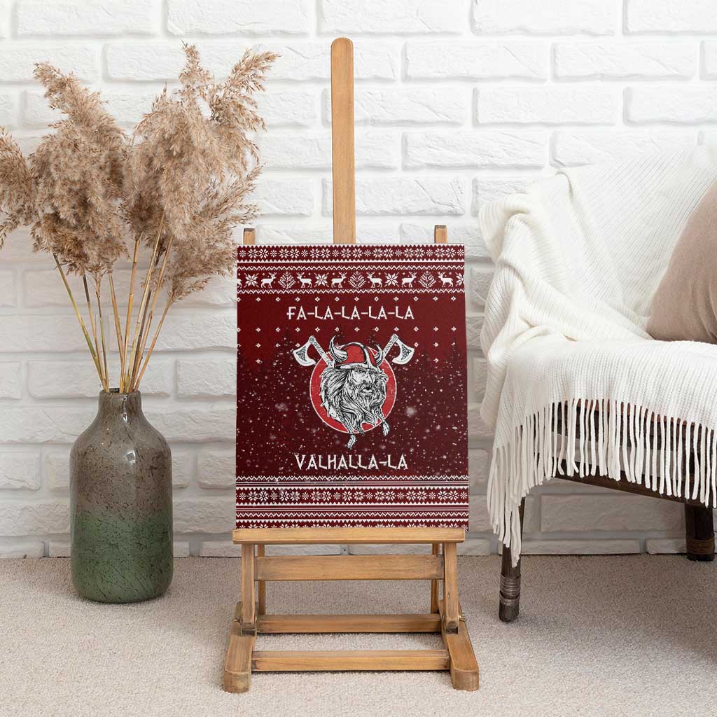 Vikings Fa La La La Christmas Canvas Wall Art Xmas Holiday Patterns - Wonder Print Shop
