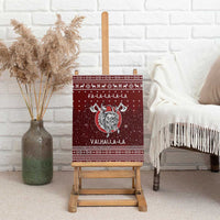 Vikings Fa La La La Christmas Canvas Wall Art Xmas Holiday Patterns - Wonder Print Shop