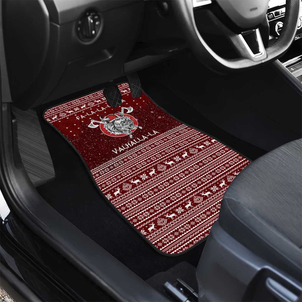 Vikings Fa La La La Christmas Car Mats Xmas Holiday Patterns - Wonder Print Shop