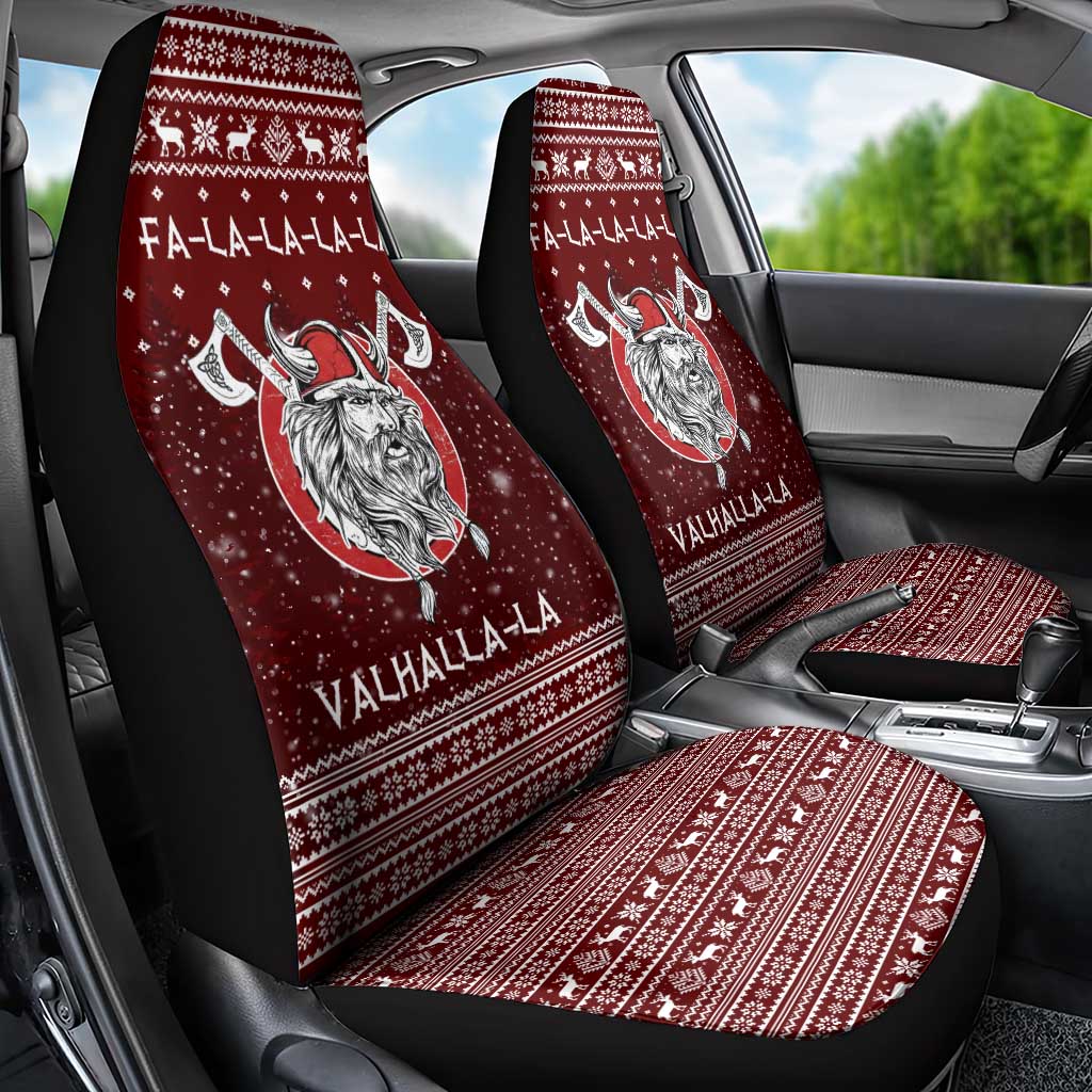 Vikings Fa La La La Christmas Car Seat Cover Xmas Holiday Patterns - Wonder Print Shop