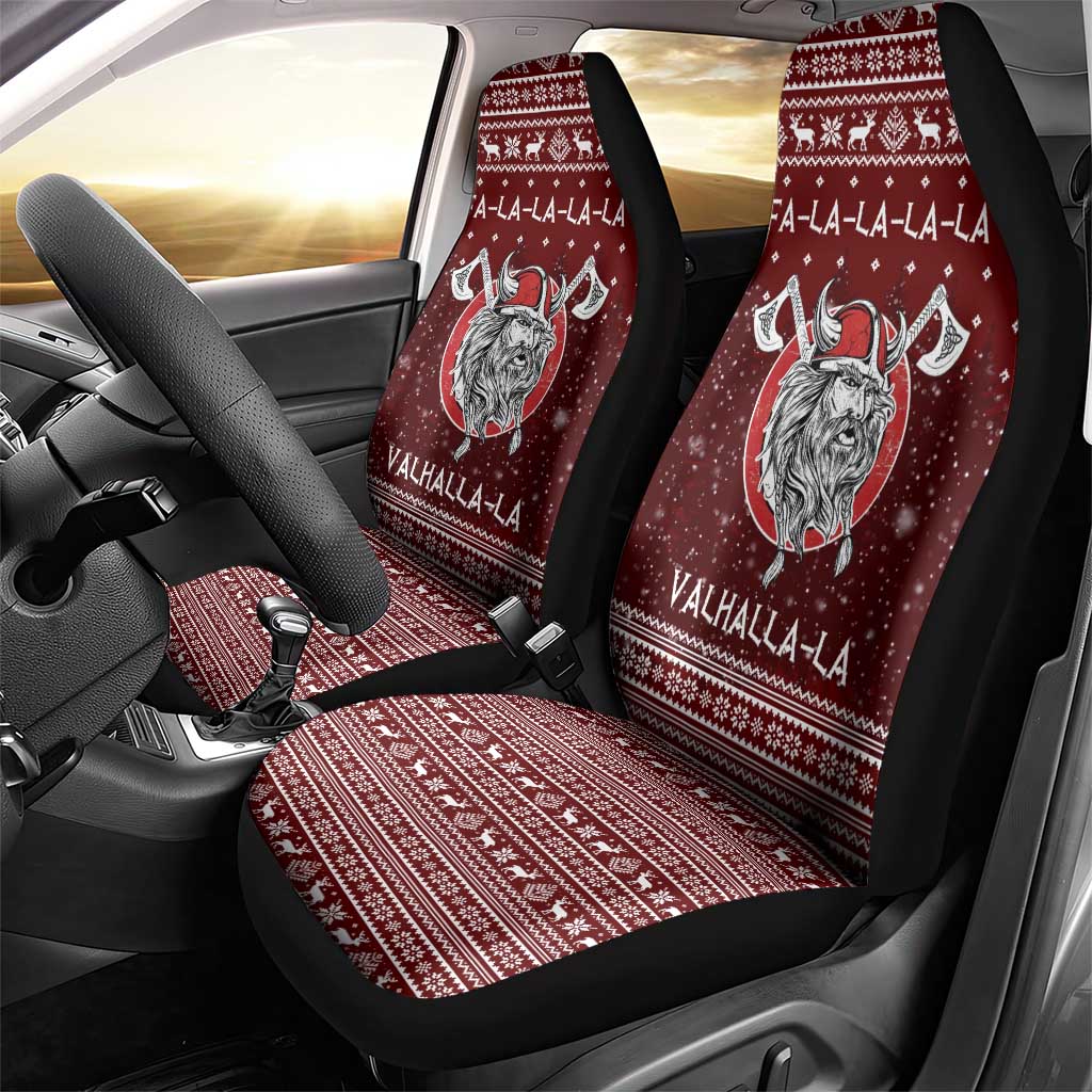 Vikings Fa La La La Christmas Car Seat Cover Xmas Holiday Patterns - Wonder Print Shop