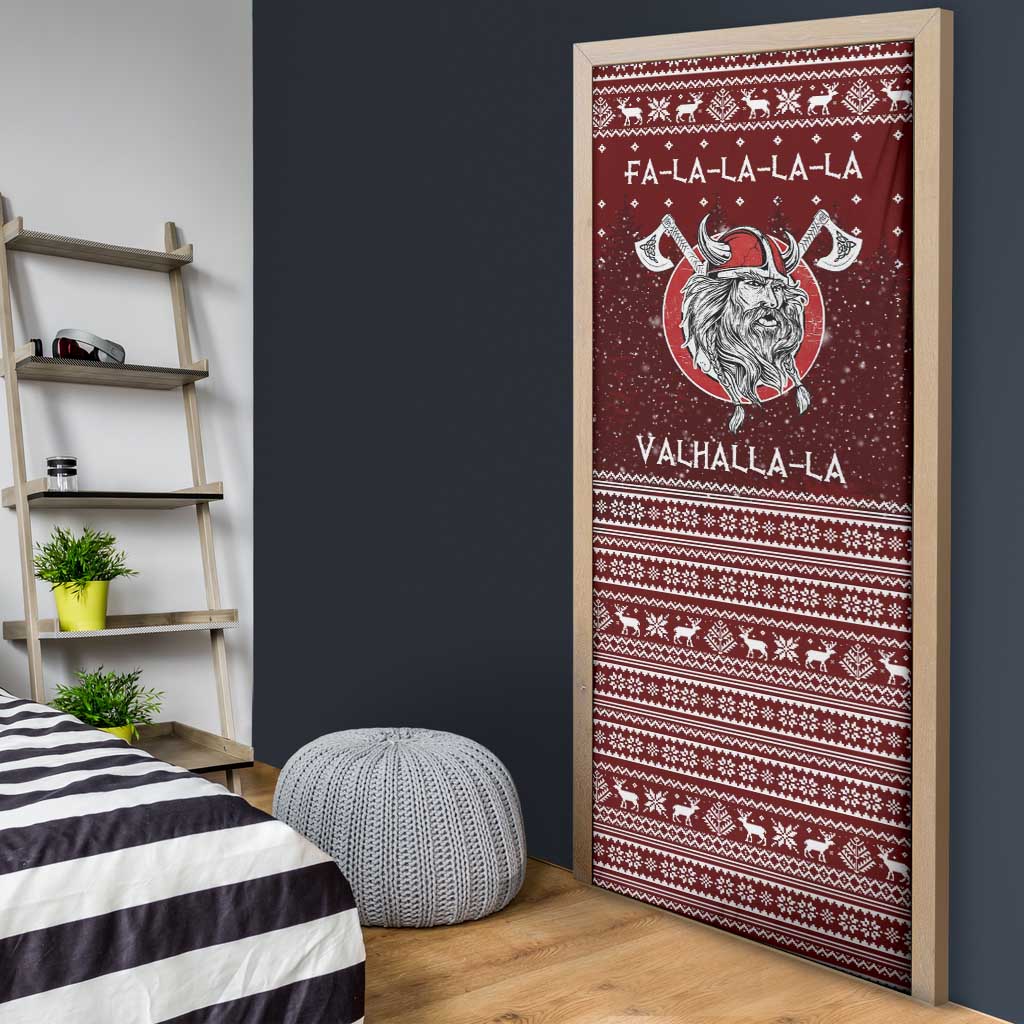 Vikings Fa La La La Christmas Door Cover Xmas Holiday Patterns - Wonder Print Shop