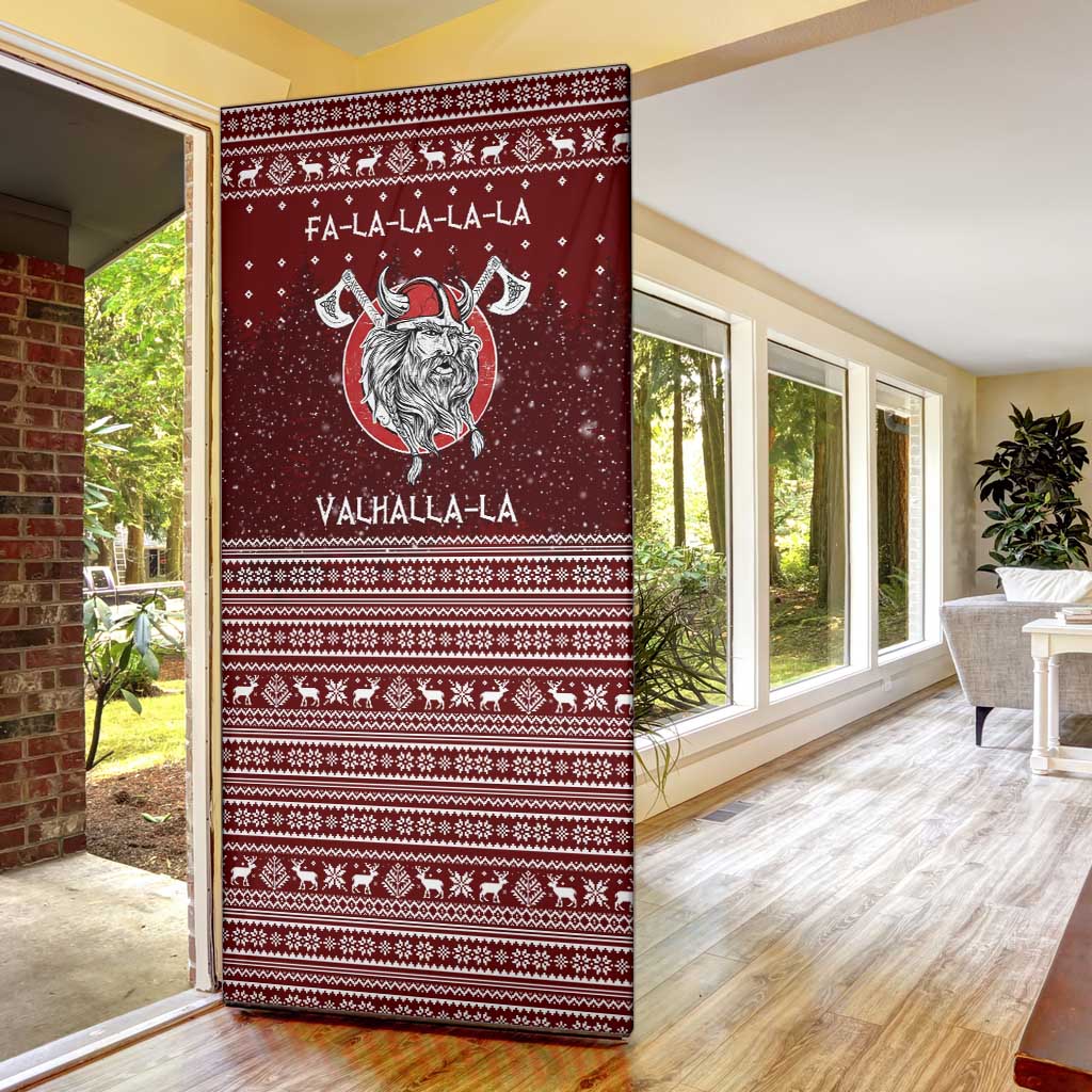 Vikings Fa La La La Christmas Door Cover Xmas Holiday Patterns - Wonder Print Shop