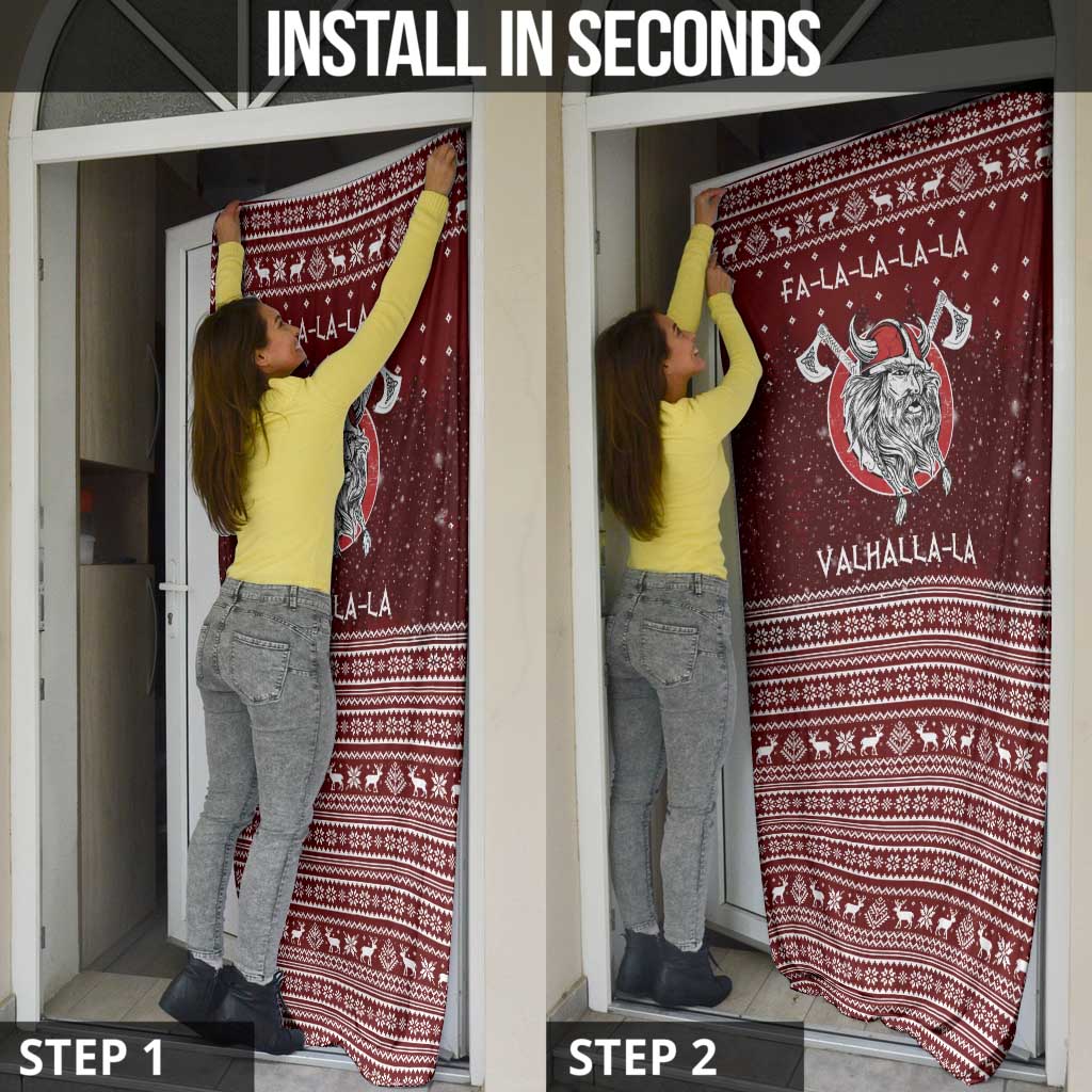 Vikings Fa La La La Christmas Door Cover Xmas Holiday Patterns - Wonder Print Shop