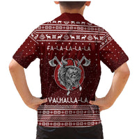 Vikings Fa La La La Christmas Family Matching Mermaid Dress and Hawaiian Shirt Xmas Holiday Patterns - Wonder Print Shop