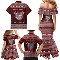 Vikings Fa La La La Christmas Family Matching Mermaid Dress and Hawaiian Shirt Xmas Holiday Patterns - Wonder Print Shop