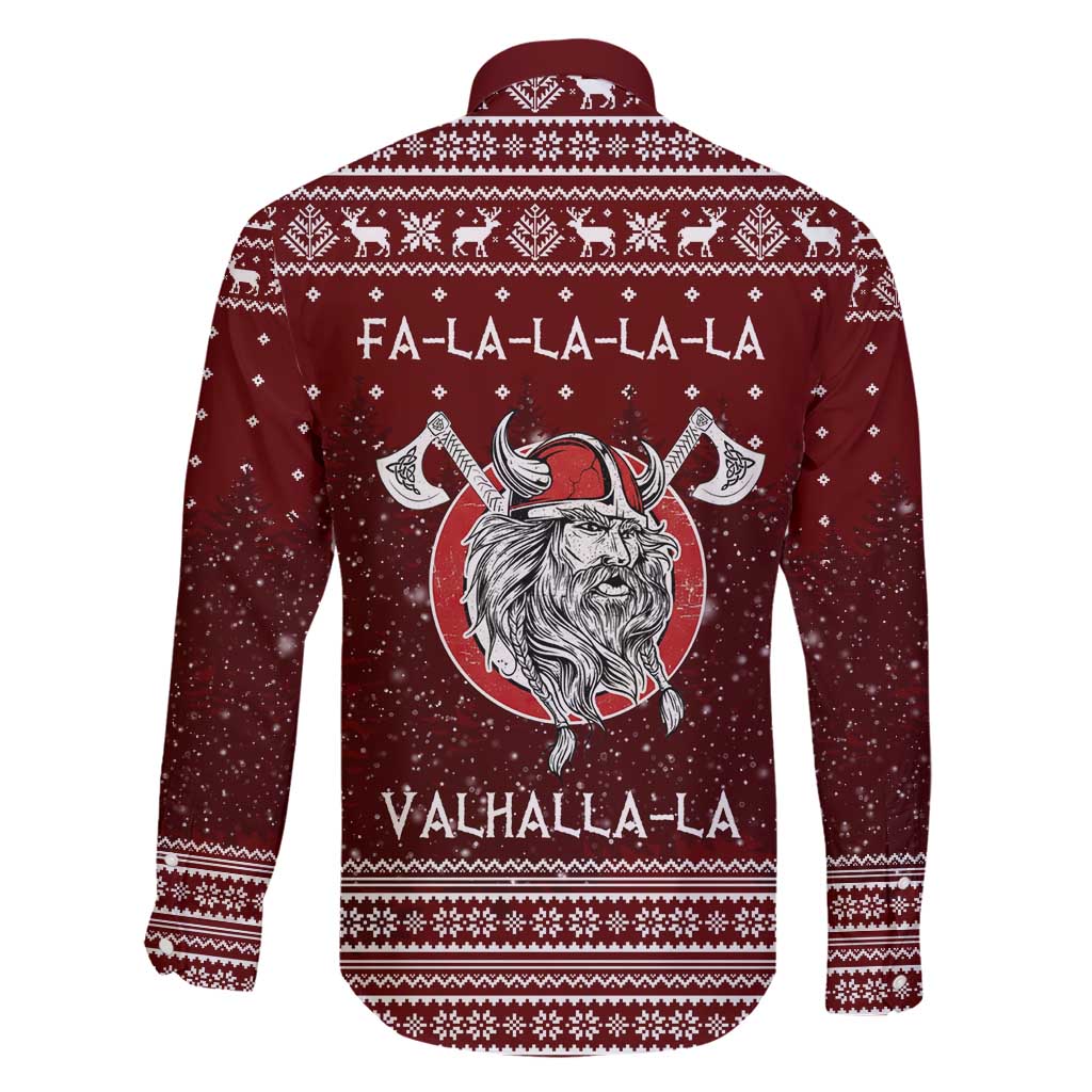 Vikings Fa La La La Christmas Family Matching Mermaid Dress and Hawaiian Shirt Xmas Holiday Patterns - Wonder Print Shop