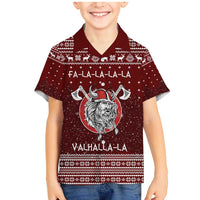 Vikings Fa La La La Christmas Family Matching Mermaid Dress and Hawaiian Shirt Xmas Holiday Patterns - Wonder Print Shop