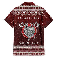 Vikings Fa La La La Christmas Family Matching Off The Shoulder Long Sleeve Dress and Hawaiian Shirt Xmas Holiday Patterns - Wonder Print Shop