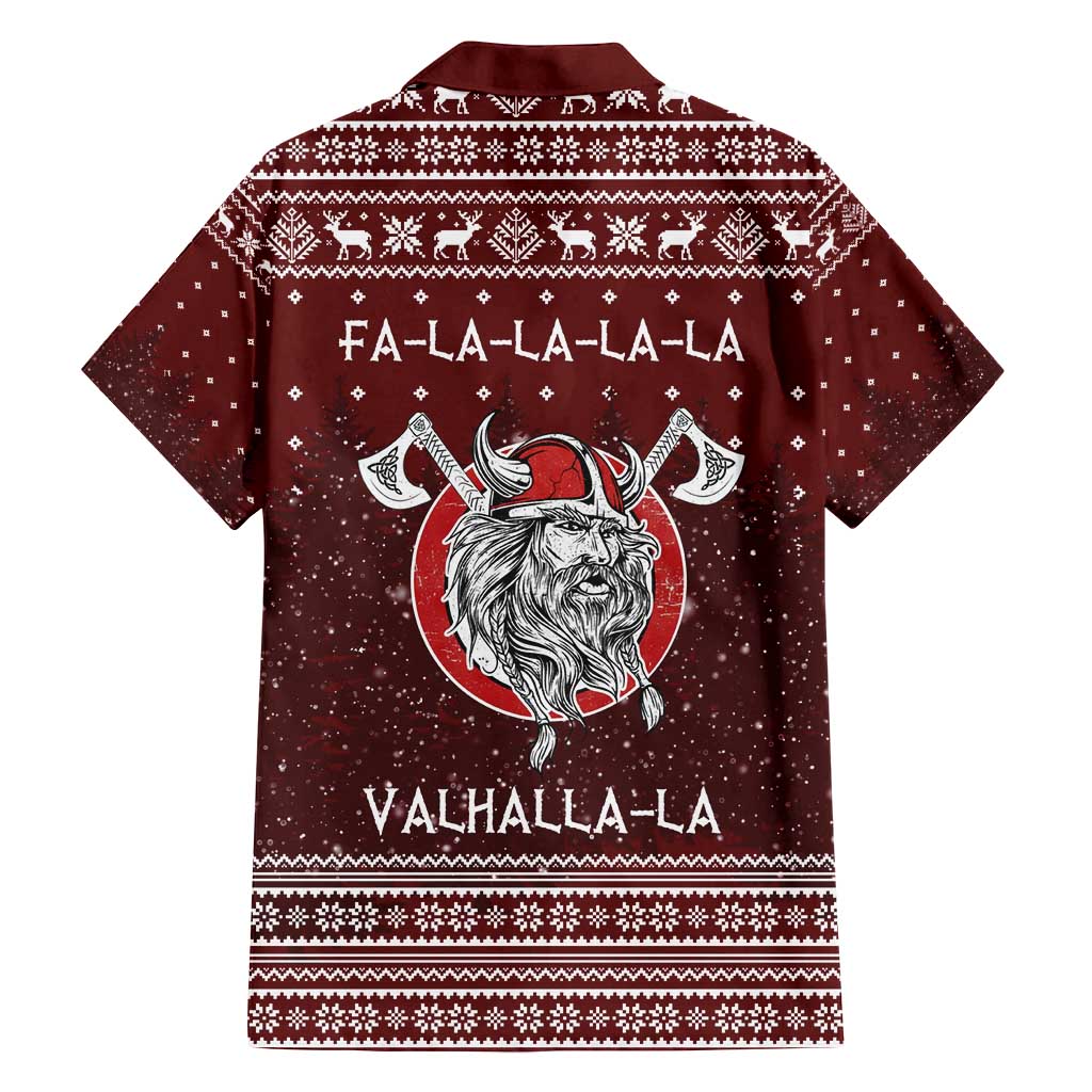 Vikings Fa La La La Christmas Family Matching Off Shoulder Maxi Dress and Hawaiian Shirt Xmas Holiday Patterns - Wonder Print Shop