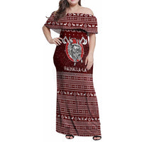 Vikings Fa La La La Christmas Family Matching Off Shoulder Maxi Dress and Hawaiian Shirt Xmas Holiday Patterns - Wonder Print Shop