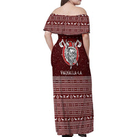 Vikings Fa La La La Christmas Family Matching Off Shoulder Maxi Dress and Hawaiian Shirt Xmas Holiday Patterns - Wonder Print Shop