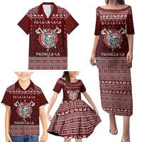 Vikings Fa La La La Christmas Family Matching Puletasi and Hawaiian Shirt Xmas Holiday Patterns - Wonder Print Shop