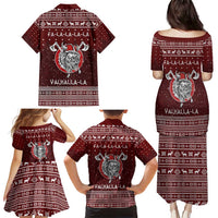 Vikings Fa La La La Christmas Family Matching Puletasi and Hawaiian Shirt Xmas Holiday Patterns - Wonder Print Shop
