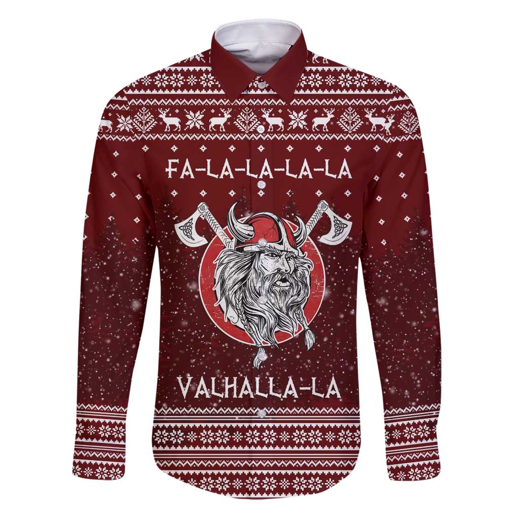 Vikings Fa La La La Christmas Family Matching Puletasi and Hawaiian Shirt Xmas Holiday Patterns - Wonder Print Shop