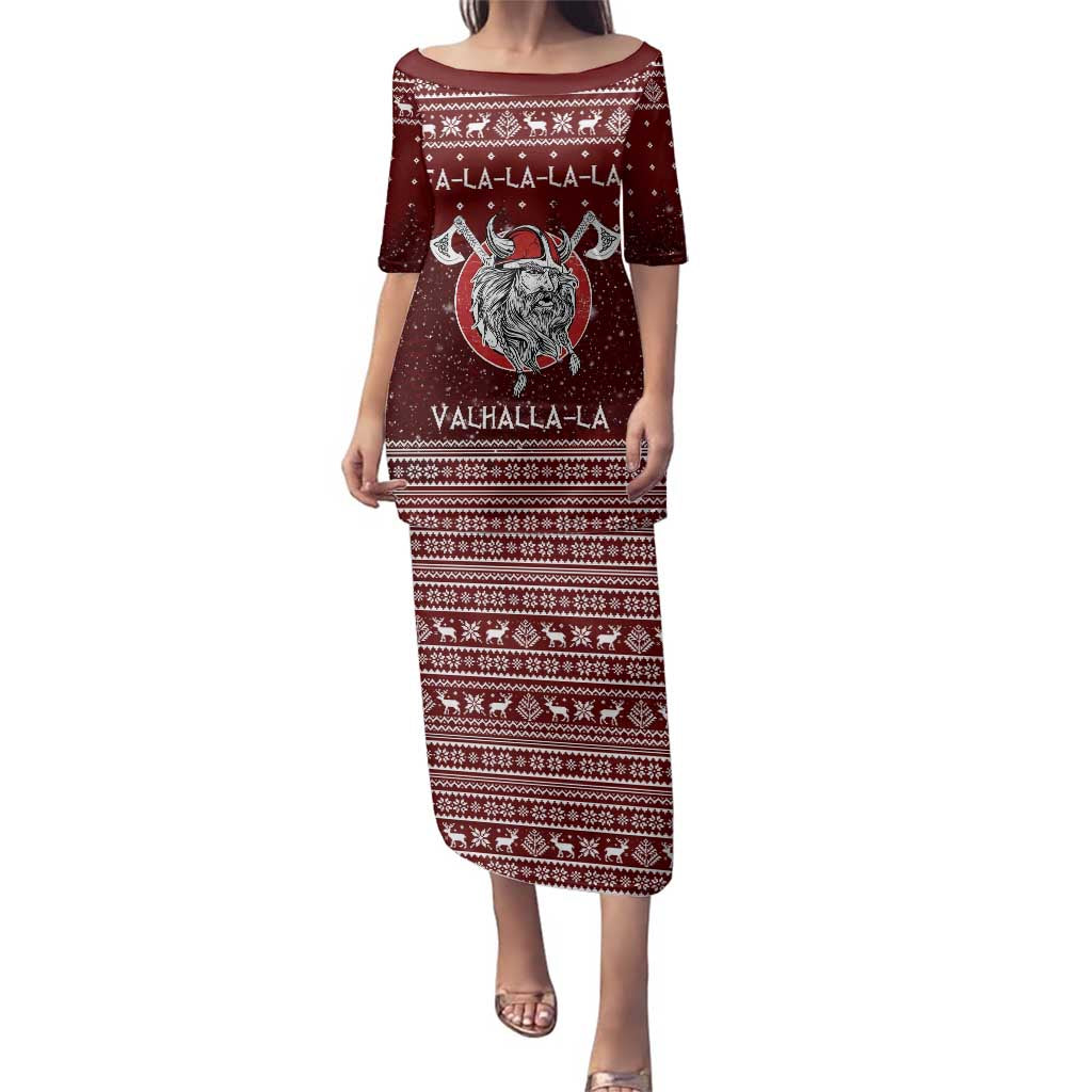 Vikings Fa La La La Christmas Family Matching Puletasi and Hawaiian Shirt Xmas Holiday Patterns - Wonder Print Shop