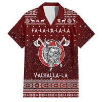 Vikings Fa La La La Christmas Family Matching Short Sleeve Bodycon Dress and Hawaiian Shirt Xmas Holiday Patterns - Wonder Print Shop