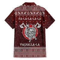 Vikings Fa La La La Christmas Family Matching Short Sleeve Bodycon Dress and Hawaiian Shirt Xmas Holiday Patterns - Wonder Print Shop
