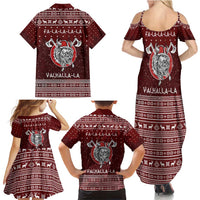 Vikings Fa La La La Christmas Family Matching Summer Maxi Dress and Hawaiian Shirt Xmas Holiday Patterns - Wonder Print Shop