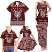 Vikings Fa La La La Christmas Family Matching Tank Maxi Dress and Hawaiian Shirt Xmas Holiday Patterns - Wonder Print Shop