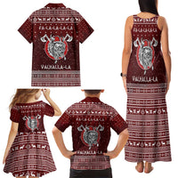 Vikings Fa La La La Christmas Family Matching Tank Maxi Dress and Hawaiian Shirt Xmas Holiday Patterns - Wonder Print Shop