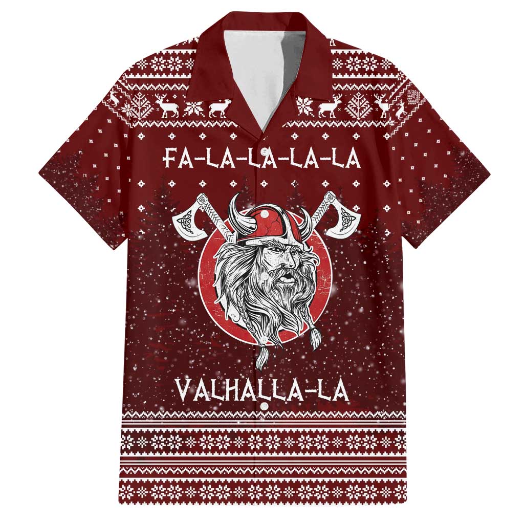Vikings Fa La La La Christmas Family Matching Tank Maxi Dress and Hawaiian Shirt Xmas Holiday Patterns - Wonder Print Shop