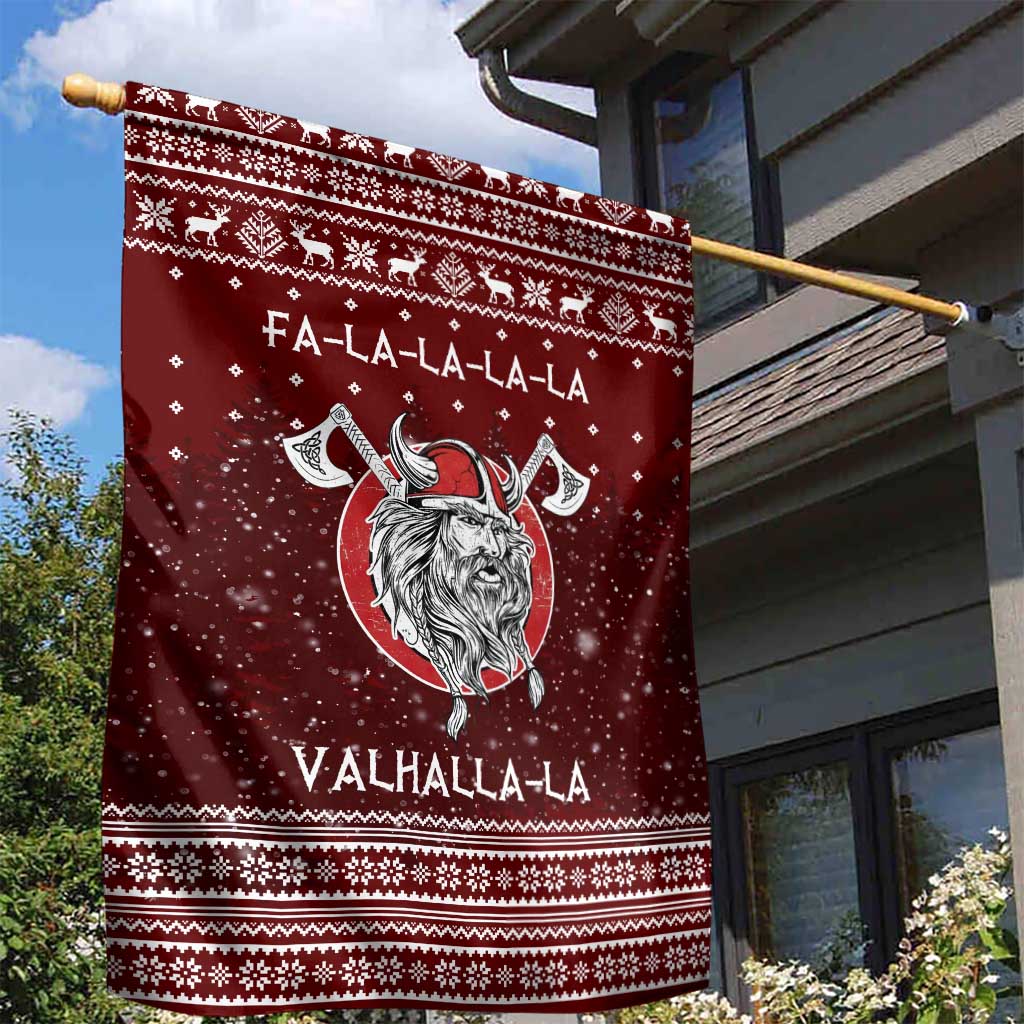 Vikings Fa La La La Christmas Garden Flag Xmas Holiday Patterns - Wonder Print Shop