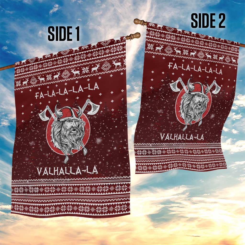 Vikings Fa La La La Christmas Garden Flag Xmas Holiday Patterns - Wonder Print Shop