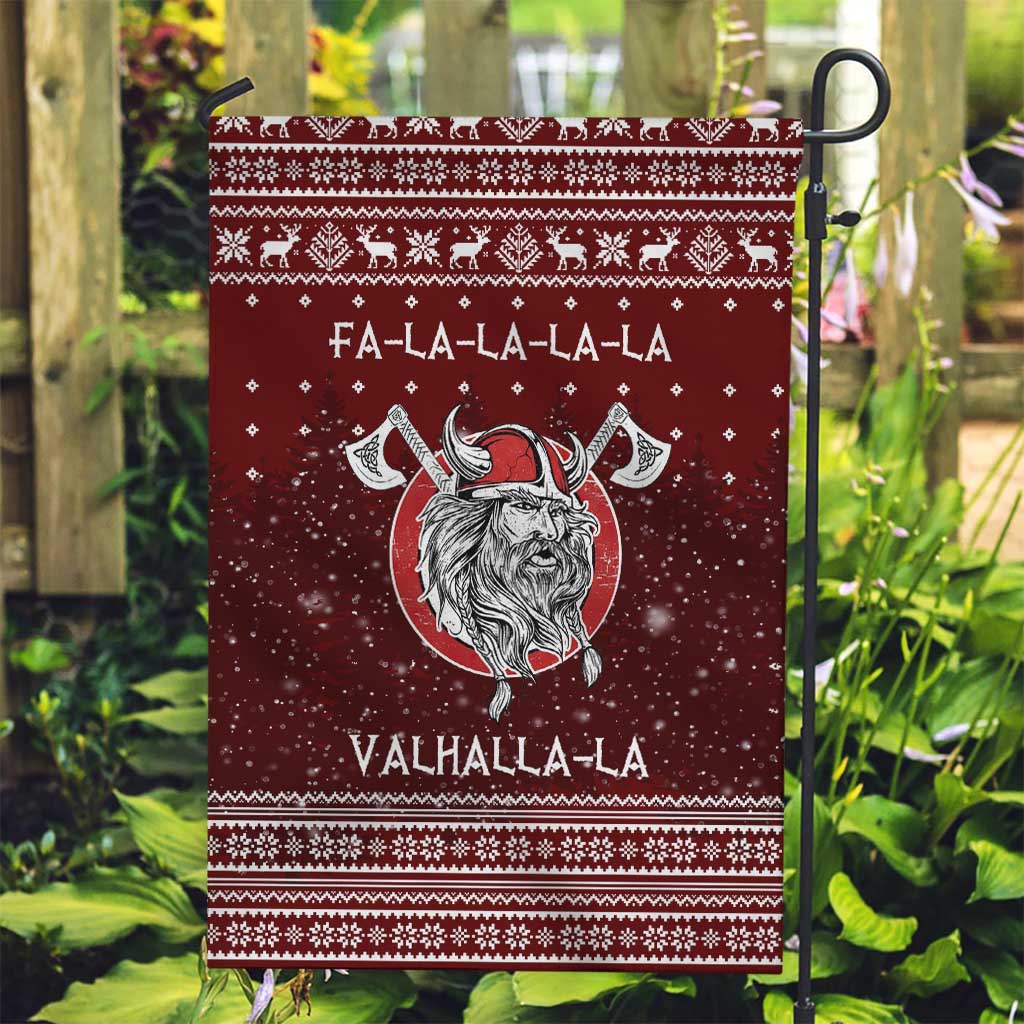 Vikings Fa La La La Christmas Garden Flag Xmas Holiday Patterns - Wonder Print Shop