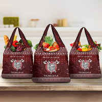 Vikings Fa La La La Christmas Grocery Bag Xmas Holiday Patterns - Wonder Print Shop