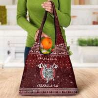 Vikings Fa La La La Christmas Grocery Bag Xmas Holiday Patterns - Wonder Print Shop