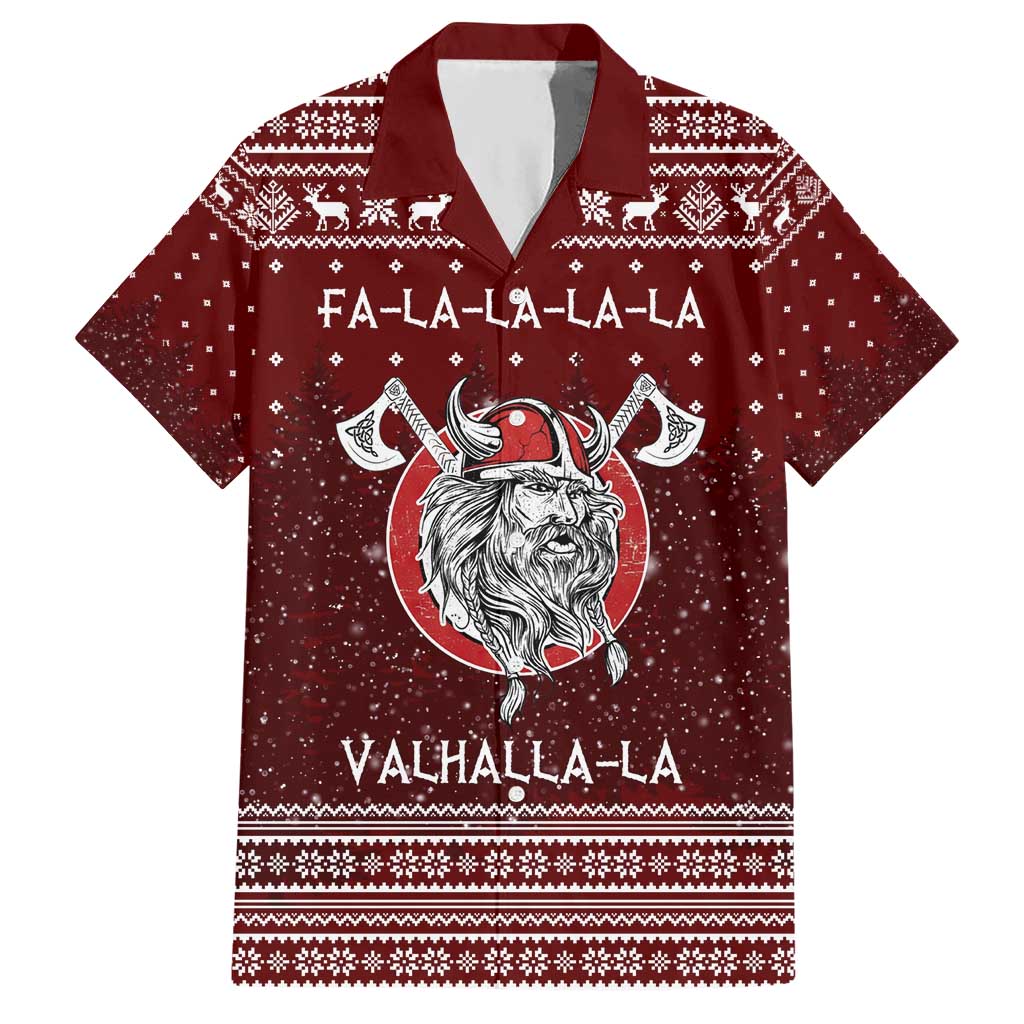 Vikings Fa La La La Christmas Hawaiian Shirt Xmas Holiday Patterns - Wonder Print Shop