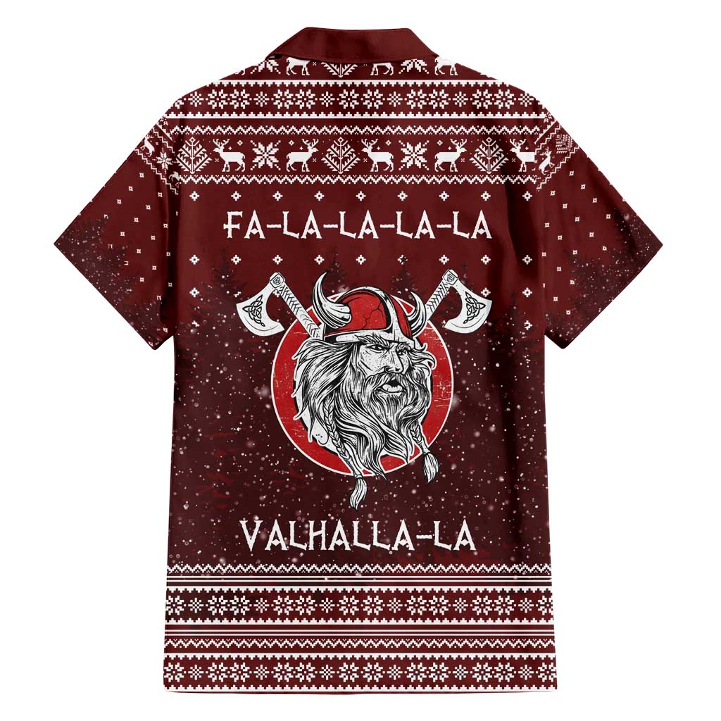 Vikings Fa La La La Christmas Hawaiian Shirt Xmas Holiday Patterns - Wonder Print Shop