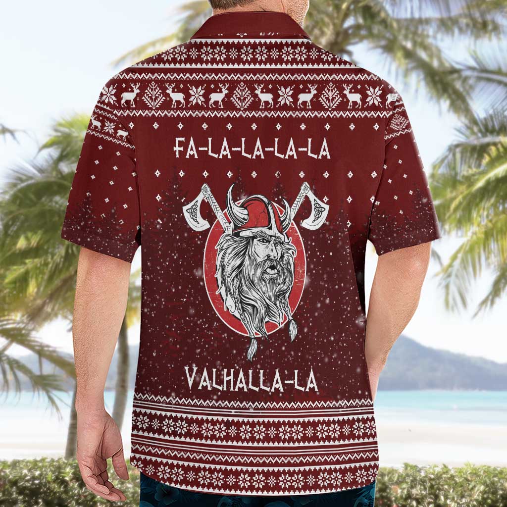 Vikings Fa La La La Christmas Hawaiian Shirt Xmas Holiday Patterns - Wonder Print Shop