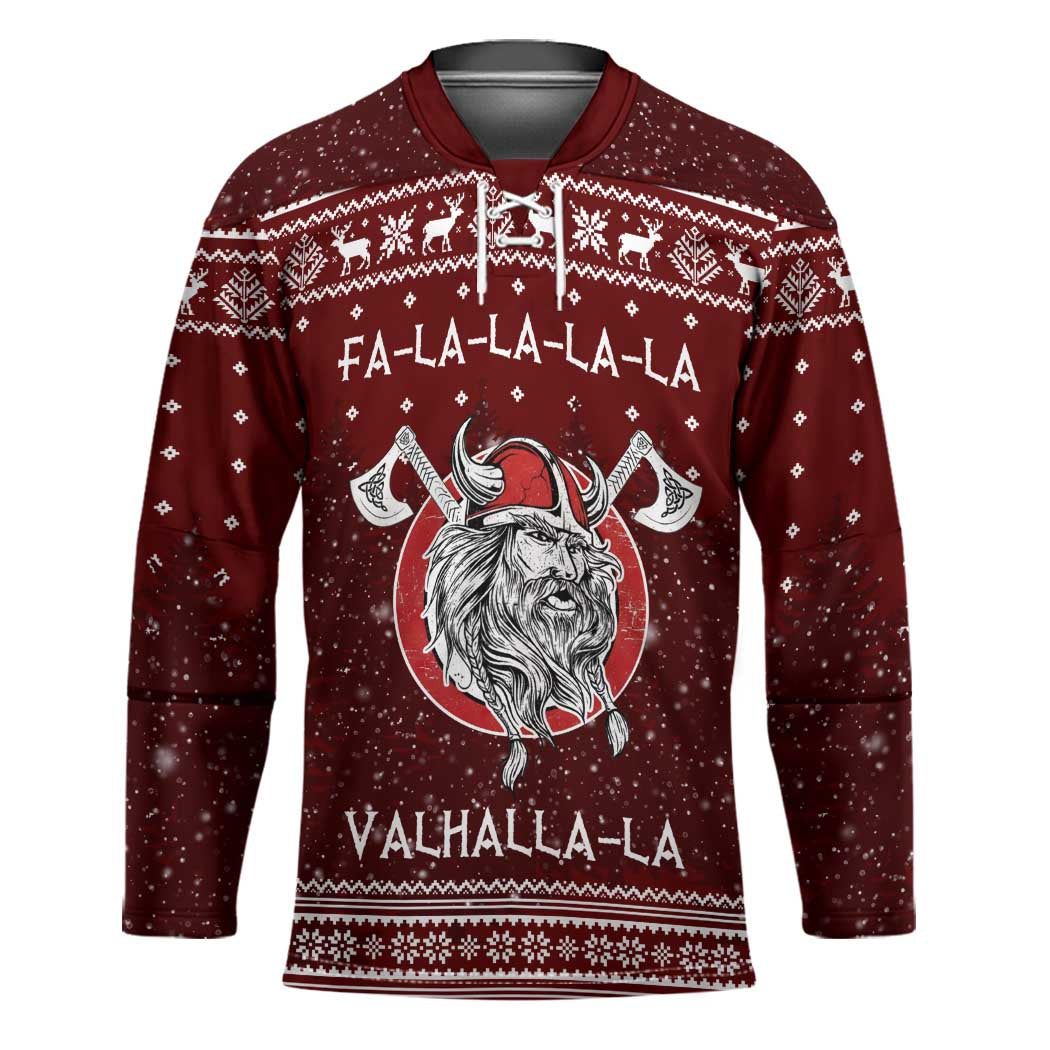 Vikings Fa La La La Christmas Hockey Jersey Xmas Holiday Patterns - Wonder Print Shop