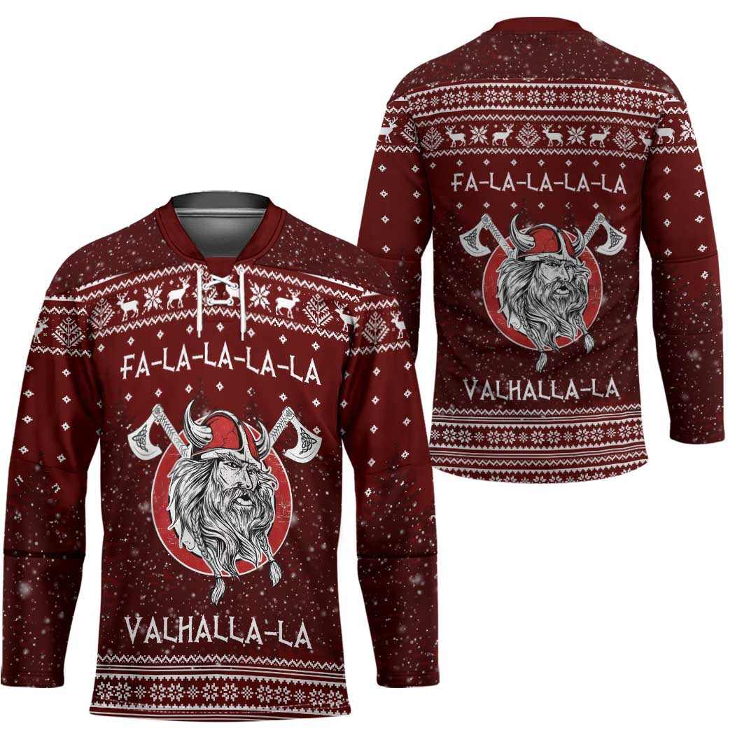 Vikings Fa La La La Christmas Hockey Jersey Xmas Holiday Patterns - Wonder Print Shop