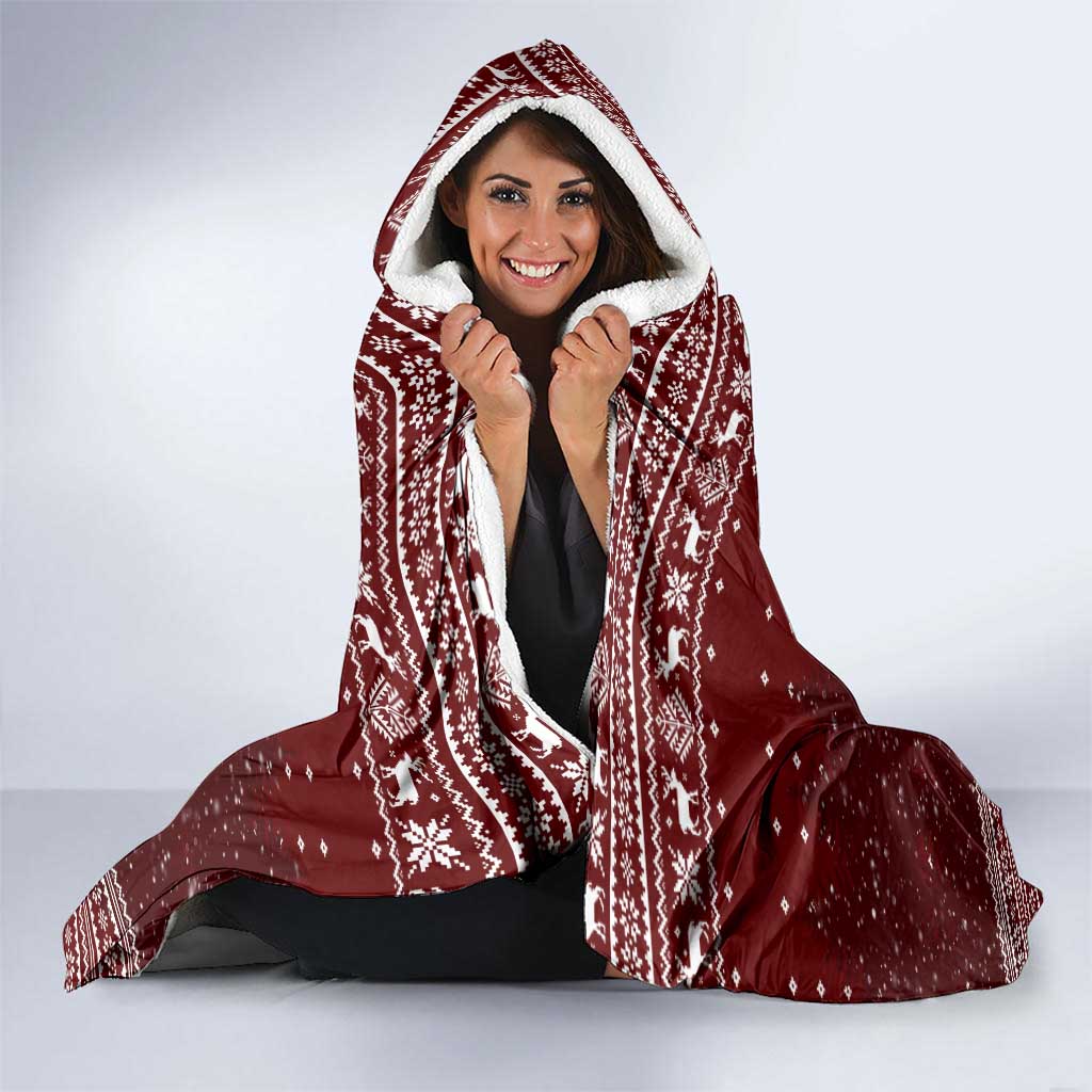 Vikings Fa La La La Christmas Hooded Blanket Xmas Holiday Patterns - Wonder Print Shop