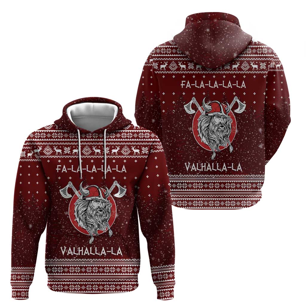 Vikings Fa La La La Christmas Hoodie Xmas Holiday Patterns - Wonder Print Shop