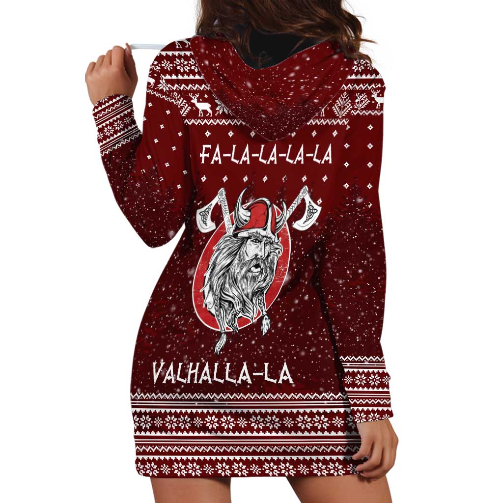 Vikings Fa La La La Christmas Hoodie Dress Xmas Holiday Patterns - Wonder Print Shop