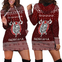 Vikings Fa La La La Christmas Hoodie Dress Xmas Holiday Patterns - Wonder Print Shop