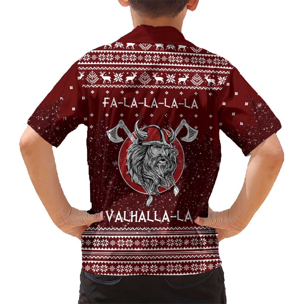 Vikings Fa La La La Christmas Kid Hawaiian Shirt Xmas Holiday Patterns - Wonder Print Shop