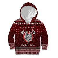 Vikings Fa La La La Christmas Kid Hoodie Xmas Holiday Patterns - Wonder Print Shop